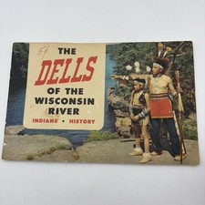 1952 Wisconsin Dells Souvenir Booklet River Trip Indian Vintage Travel WI