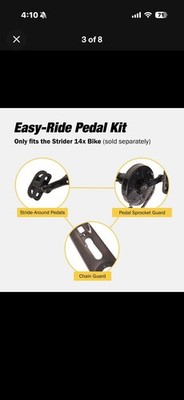 Strider 14x Easy-Ride Pedal Kit - Transform 14x Balance Bike into