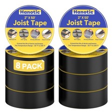 Joist Tape for Decking 2" x 50', 8 Rolls Weatherproof Butyl Sealant Tape - Wa...