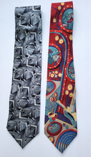  2 THE BEATLES Silk Neckties Yellow Submarine  While My Guitar Gently Weeps