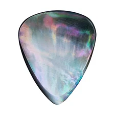Black Abalone Shell Guitar Pick - 2.0 mm - 351 Shape - Handmade Exotic Plectrum