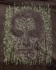 Matrix Shirt XXL  Teefury  Neo’s Face  Green And Black