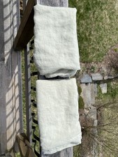Quince European Linen Pair Of Standard Pillowcases Willow leaf Color.