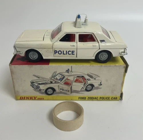 Vintage Dinky Toys 255 Ford Zodiac Police Car In Original Box