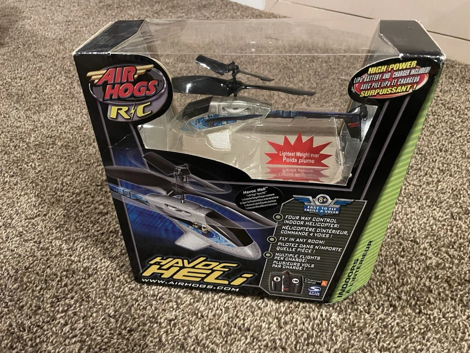 Air Hogs Havoc Heli Helicóptero de RC Amarelo Spin Master 2006 PARA PEÇAS (Canal B) - Imagem 2 de 3