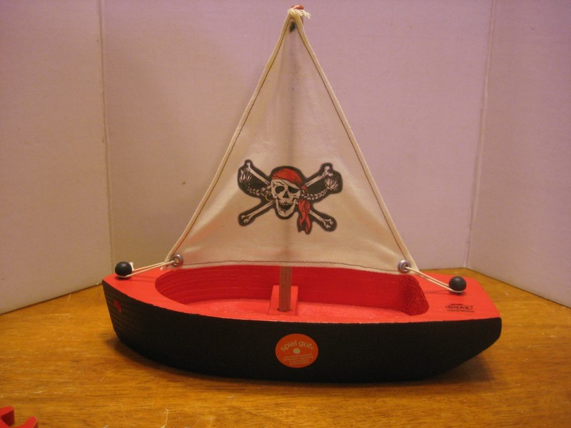 Toy  Wooden Jolly Roger Pirate Boat by OGAS