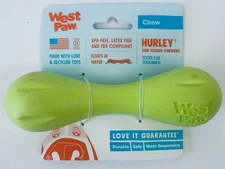 West Paw Hurley Bone Chew Toy for Tough Chewers Size Small - Green