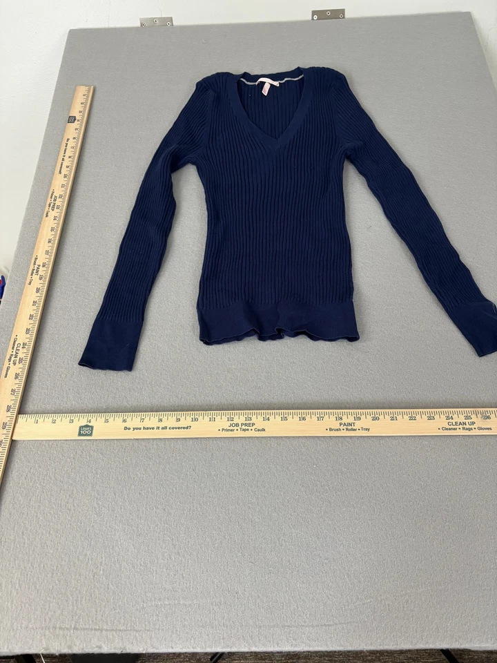 Suéter para mujer Victorias Secret XL acanalado cuello en V pulóver manga larga Foto 4 de 4