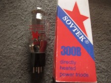 (1) Mint 100% Test NOS NIB Sovtek 300B Triode Audio Tube