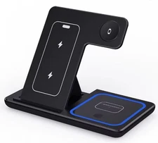 3in1 Wireless Charger Stand for iPhone, Apple Watch & AirPods 3in1 Fast Charger