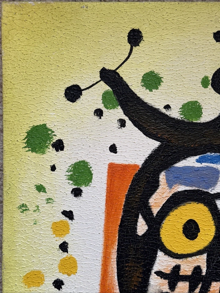 Style Of or After Miro Painting 24 by 20” on canvas Vintage Mystery Treasure ? - Image 4 of 4