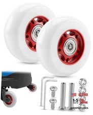 76mm x 30mm Caster Wheels Replacement for Razor Crazy Cart, Durable Caster Red