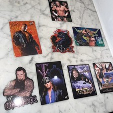 Lot Of 8 - 2000 WWF Enterprises Vending Wrestling Sticker Card The Rock Priszm