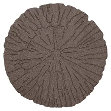 Garden Central 4 Pack 18x18" Cracked Log Round Decorative Stepping Stones, Brown