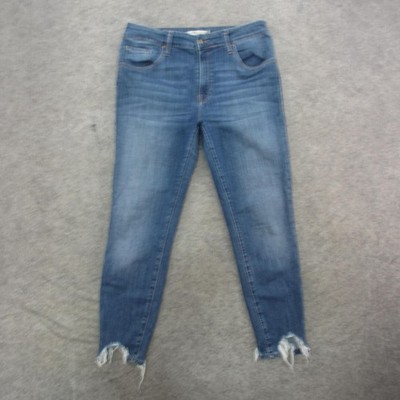 Mavi Jeans Co Jeans Womens 31/27 Blue Skinny Stretch Raw Hem Distressed Ankle
