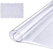 Clear PVC Table Protector Scratch Resistant Heavy Duty Desk Table Cover