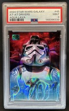 2024 Topps Chrome Star Wars Galaxy AT-AT Drivers Aqua Lava Refractor #/175 PSA 9