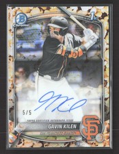 2025 Topps Bowman Chrome Gavin Kilen #CPA-GK Popcorn 5/5 auto