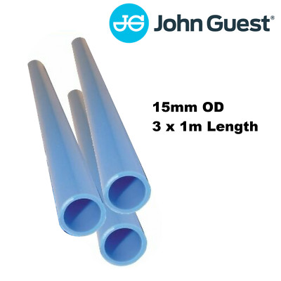 John Guest Pipe 3 x 1m Länge starres Nylonrohr - Außendurchmesser 15 mm