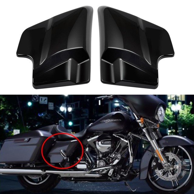 Black Stretched Side Covers Fit for Harley Touring Electra Road Glide