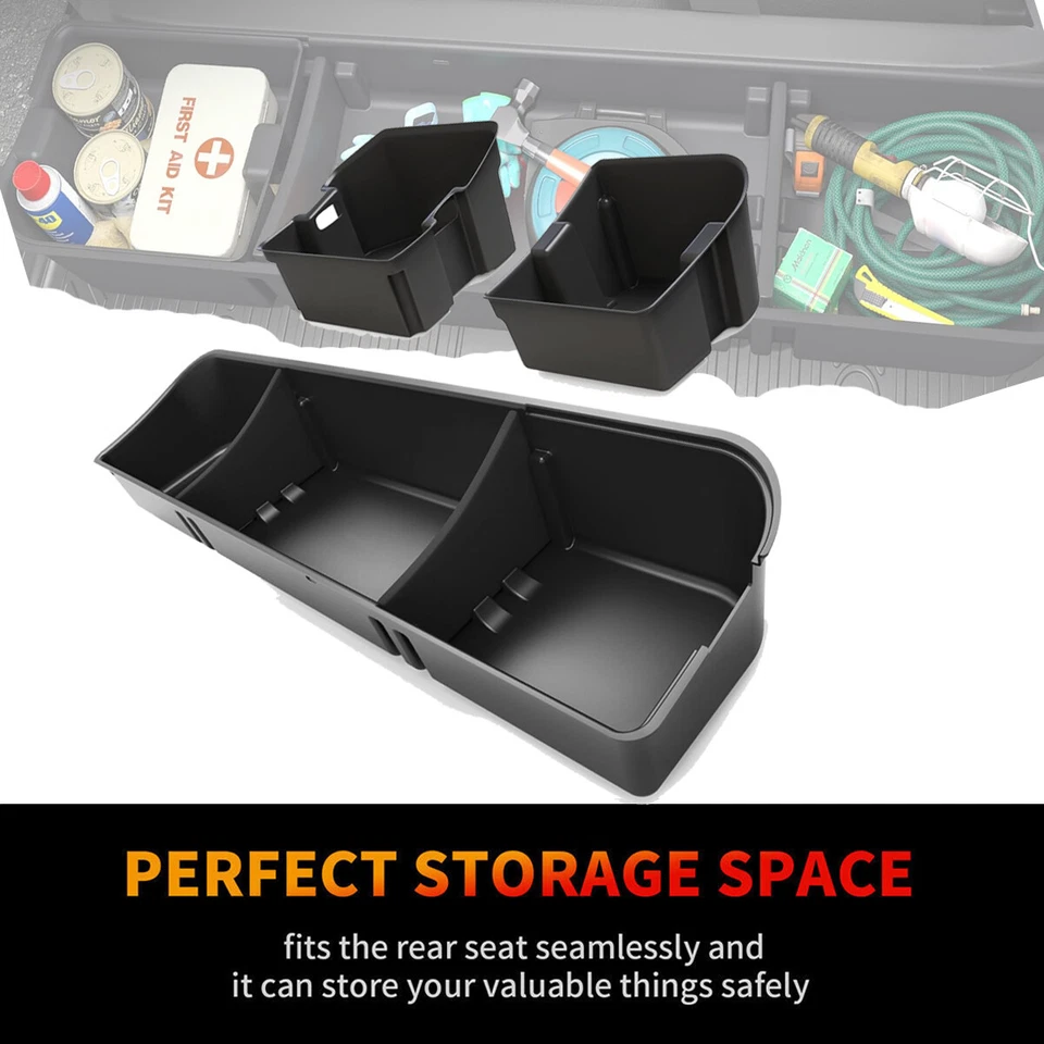Underseat Storage Box for 15-25 Ford F-150 Crew Cab 17-24 F-250/F-350 Super Duty Foto 4 de 4