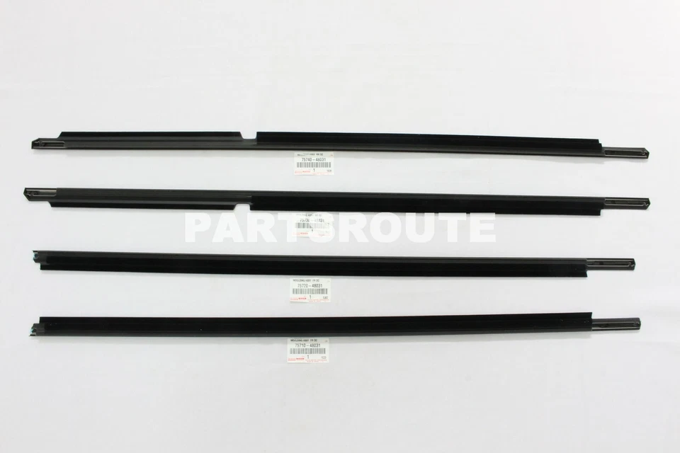 Juego de molduras de cinturón de puerta delantera trasera Lexus RX330 RX350 RX400h Harrier OEM 2004-2008 Foto 3 de 4