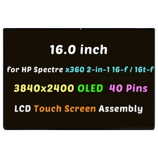 for HP Spectre x360 16-f 16-f0023dx 4K OLED LCD Touch Screen Display Assembly