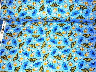 New Off the Bolt: Sunny Sunflowers & Butterflies Fabric 100% Cotton  SALE $5.00