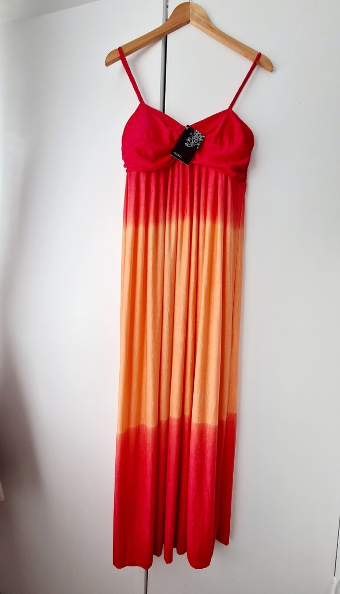 Izabel Dip Dye Jersey Maxi Dress Melon Size XL Beautiful Summer