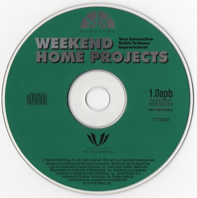 Home Time Weekend Home Projects PC CD ROM Software