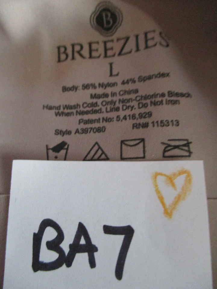 Breezies Wirefree Comfort Bra Set Blue Sz L/Wirefree Comfort Bra Sz L Beige BA7 - Image 4 of 4