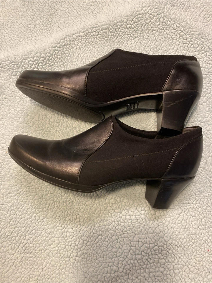 Zapatos Munro Para Mujer Negros Niño/Negro Tela Suave Cómodos Acogedores Elastizados Talla 6 M Foto 4 de 4