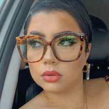 Large Square Eyeglass Frames With Metal Decoration Lightweight Spectacles