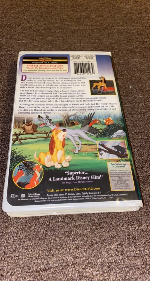 Walt Disney's Gold Classic Collection-The Fox and The Hound VHS - Image 4 of 4