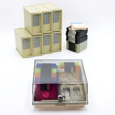 Vintage Hewlett Packard 3.5" Floppy Disk Storage Bundle w/ 90 Floppy Disks