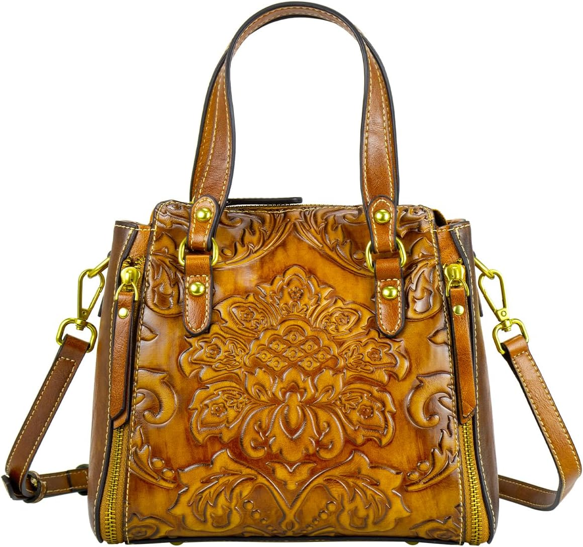 Crossbody Bag for Women Top Handle Tote Purses Vintage Satchels Handbag-image