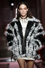 Giambattista Valli H&m Oversized Leather Jacket Faux Fur - Medium - New