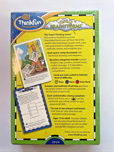 Visual Brain Storms The Smart Thinking Game Thinkfun Educational 10+ NEW - Picture 2 of 2