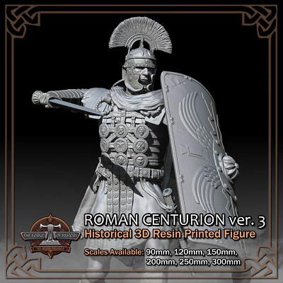 Roman Empire Centurion 3 - Scale 1/18 to 1/6 - 3D Resin Printed Figure Model Kit
