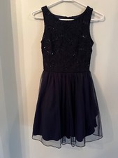 Speechless Blue Sparkly Holiday Formal Party dress Girls Size 1 Tulle Sequins