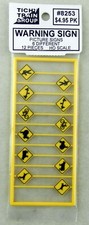 HO Scale Warning Signs, Picture Signs 12Pcs - Tichy Train Group 8253
