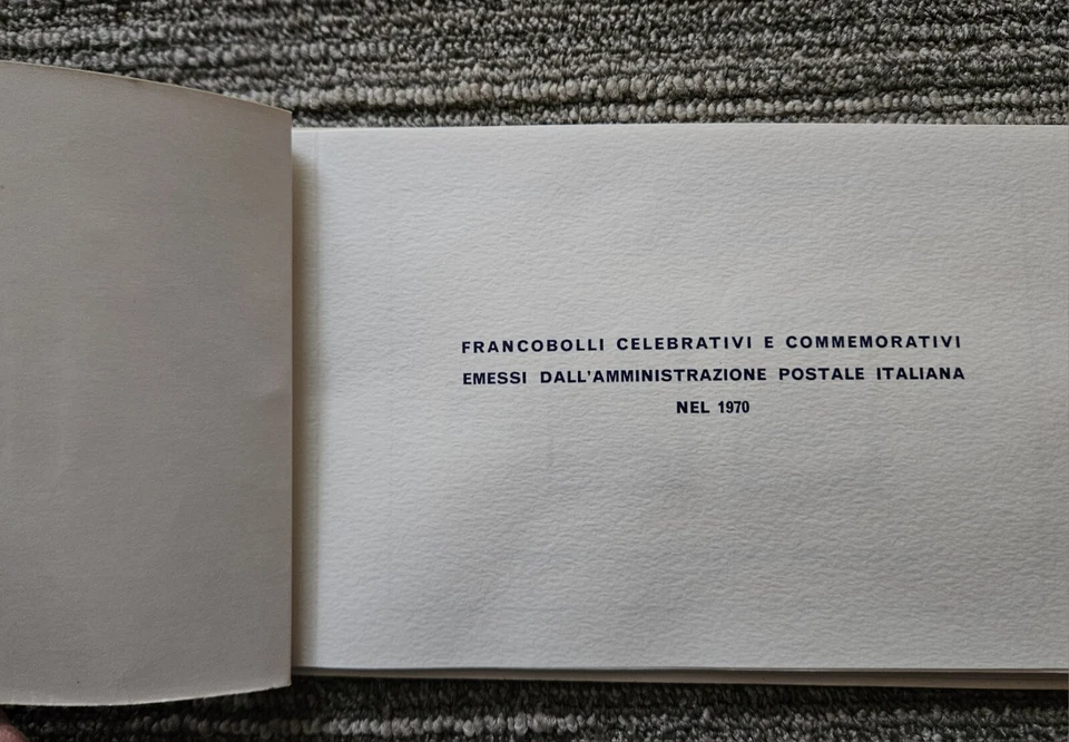 Folleto de estampillas de la administración postal y de telecomunicaciones de Italia 1970 Foto 2 de 4