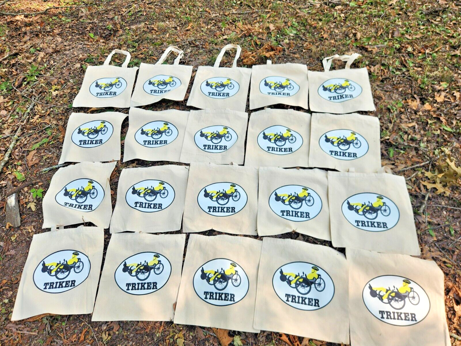 30 TOTE BAGS Triker, Recumbent Bike, Bent Trike NEW 14" x 14" Wholesale Lot