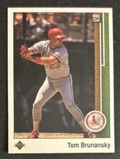 1989 Upper Deck Tom Brunansky Baseball Card #272 Cardinals OF High-Grade NM O/C