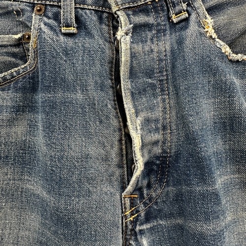 Jeans Levis 501 vintage años 60 ribete grande E #4 botón sello punto en V 30x29 - Imagen 6 de 23