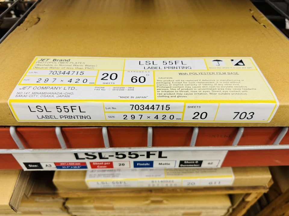 Jet Pattern Series Photopolymer Plates: LSL-55-FL - A5 Size / 5.8" x 8.3"  CLAY - Image 2 of 4