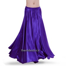 TMS Regal Purple Satin Full Circle Rock Bauchtanz Tribal Jupe Rock Flamenco