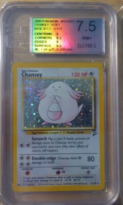 CCG Pokemon Chansey Holo 3/102 Base Set EGS/BGS 7.5 | eBay