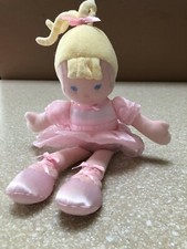 Prestige Pink BALLERINA Girl Plush Doll Blonde Blue Eyes Satin