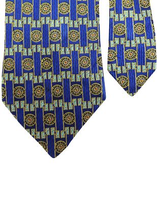 J.Z. Richards Men's 100% Silk Striped Neck Tie Blue Multi 3 1/2'' x 59''